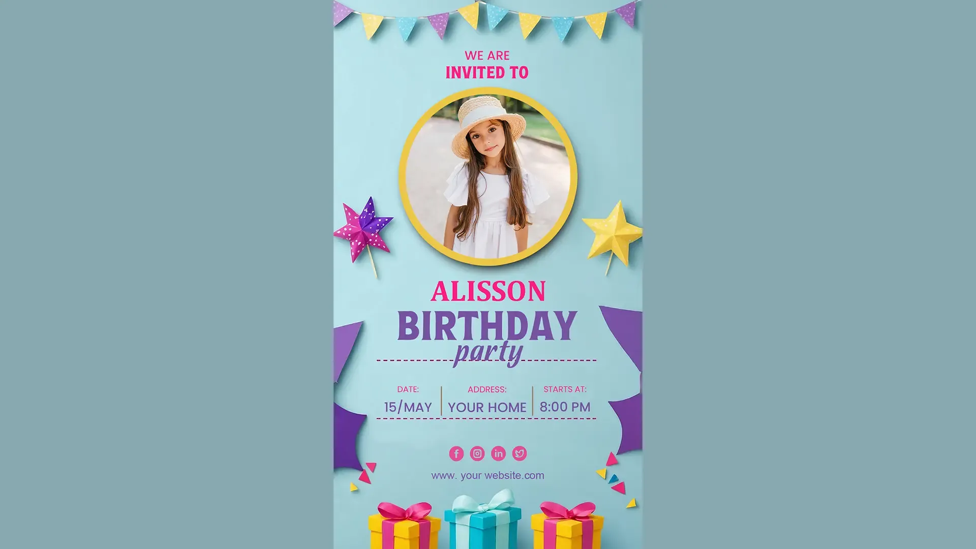 Special Birthday Invitation Card Instagram Story image